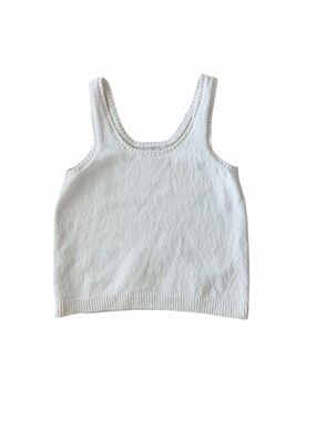 Evereve Cream Textured Knit Tank